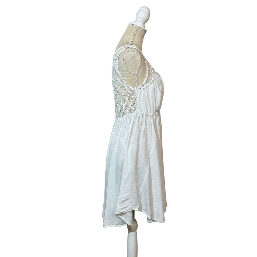 Free People Dress Womens Medium Mini Fiesta White Lace Festival Boho Cowgirlcore - Picture 3 of 11
